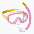 Gyerek snorkeling készlet Mares Combo Jelly pink/yellow/clear