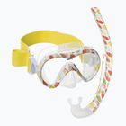 Gyermek snorkeling szett Mares Combo Vitamin white/yellow/clear