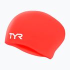 Úszósapka TYR Long Hair Wrinkle Free Silicone bright red