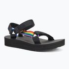 Női Teva Midform Universal Pride fekete szivárványos szandálok