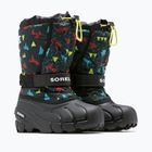 Sorel Flurry Print Boys fekete/fekete gyermek hócsizma