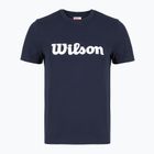 Női tenisz póló Wilson Team Graphic Script W klasszikus tengerészkék script