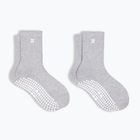 Női zokni Sweaty Betty Pilates Crew Gripper 2 pary light grey marl