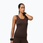 Női jóga póló Sweaty Betty Seamless Ruched Tank espresso brown