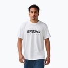 Férfi futópóló Brooks Graphic white/black