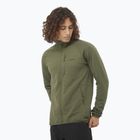 Férfi túrapulóver Salomon Essential Lightwarm Full Zip szőlőlevél