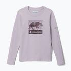 Gyerek hosszú ujjú túrapóló Columbia Hazeldel Hill Graphic Tee lavender pearl/barely printed