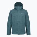 Férfi túrafelső Columbia Triple Canyon Grid Fleece Full Zip II compass blue heather/black