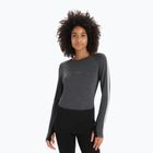 Női termoaktív pulóver icebreaker ZoneKnit 260 jet hthr/black/metro hthr/cb