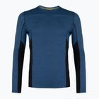 Férfi termoaktív pulóver Smartwool Merino Sport Crew laguna kék/mély tengerészkék