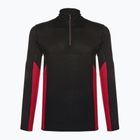 Férfi termoaktív pulóver Smartwool Merino Sport 1/4 Zip black/rythmic red