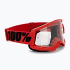 Férfi kerékpáros szemüveg 100% Strata 2 piros/tiszta 50027-00004
