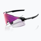 Napszemüveg 100% Aerocraft gloss black/purple mirror photochromic
