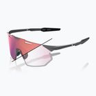 Napszemüveg 100% Hypercraft SQ gloss light grey/rose gold mirror photochromic