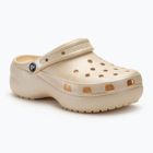 Crocs Classic Shimmer Platform Clog vanília női flip-flopok