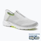 Férfi SKECHERS Slip-ins Go Walk 6 Easy On szürke/szürke/zöld cipő