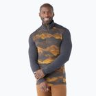 Férfi termoaktív pulóver Smartwool Merino 250 Baselayer 1/4 Zip Boxed charcoal mtn scape