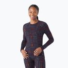 Női thermo hosszú ujjú Smartwool Merino 250 Baselayer Crew Boxed purple iris digi plaid