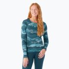 Női termoaktív pulóver Smartwool Merino 250 Baselayer Crew Boxed twilight blue mtn scape