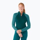 Női thermo hosszú ujjú Smartwool Classic Thermal Merino Baselayer 1/4 Zip Boxed emerald