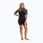 Női úszó neoprénruha ROXY 2.0 mm Swell Natural Back Zip SS Springsuit black floral