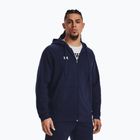 Férfi trekking pulóver Under Armour Rival Fleece FZ midnight navy/white