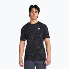 férfi edzőpóló a Under Armour Project Rock Payoff AOP Graphic black/silt