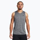 Férfi Under Armour Tech Tank edzőpóló castlerock/fekete edzőpóló