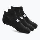 Under Armour Training Cotton No Show zokni 3 pár fekete/fekete/fehér
