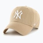 47 Brand MLB New York Yankees CLEAN UP W/No Loop Label khaki baseball sapka