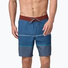 Férfi fürdősort Patagonia Hydropeak Boardshorts olivas stripe/utility blue