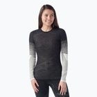 Női termoaktív felső Smartwool Intraknit Thermal Merino Base Layer Pattern Crew fekete