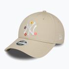 Női baseballsapka New Era Flower 9Forty New York Yankees light beige