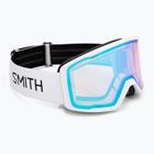 Sí szemüveg Smith Tribute white/blue sensor mirror