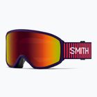 Gyerek síszemüveg Smith Reason OTG S3 deep plum gradient/red solx mirror antifog