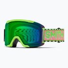 Síszemüveg Smith Squad S2 slime static shag/chromapop everyday green mirror