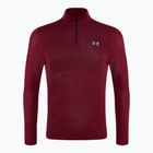 Férfi futópulóver Under Armour Seamless Stride 1/4 Zip racer red/reflective