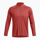 Férfi hosszú ujjú felső Under Armour Tech Textured 1/2 Zip earthen orange/black