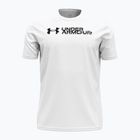 Férfi edzőpóló Under Armour Sliced Wordmark 60/40S white/black