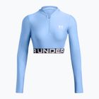 Női Under Armour Heat Gear Rib 1/4 Zip edzőfelső horizont kék/fehér