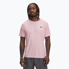 Under Armour Tech Textured prime rózsaszín/fekete férfi edzőpóló