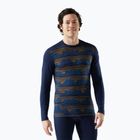 Férfi termoaktív pulóver Smartwool Merino 250 Baselayer Crew Boxed deep navy geo peaks