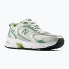 New Balance 530-as ezüst metál/mályvazöld cipő