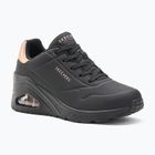 Női cipő SKECHERS Uno Wedge Hi Steps black/rose gold
