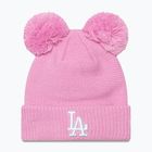 Női téli sapka New Era Wmns Double Pom La Dodgers pastel pink