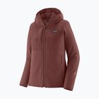 Patagonia női softshell dzseki R2 CrossStrata Hoody sötét rubin színű