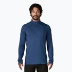 Férfi Patagonia Cap Thermal Weight Zip Neck pulóver clement kék