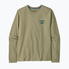 Férfi túrahosszúujjú Patagonia Great Waves Responsibili Tee gumtree green