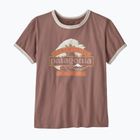 Női póló Patagonia Great Waves Ringer Tee moonrise taupe