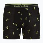 Férfi thermo boxeralsó jégtörő Anatomica Snow Day fekete/peridot/aop